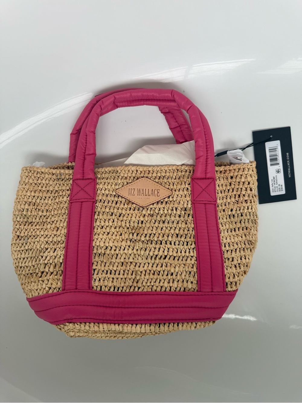 NWT: MZ Wallace Raffia Mini Tote